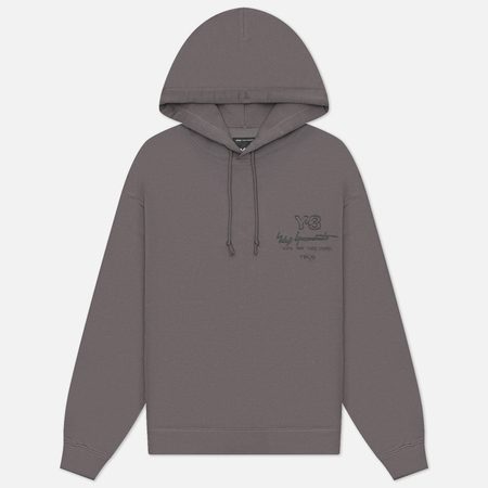 Мужская толстовка Y-3 Graphic Brushed Terry Regular Hoodie, цвет серый