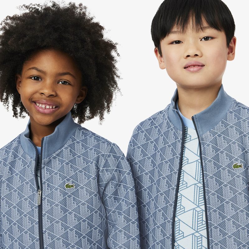 Детская толстовка Lacoste Paris Monogram с высоким воротом и застежкой-молнией 3