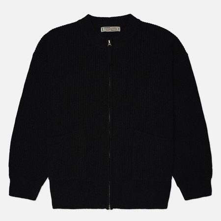 Мужской свитер FrizmWORKS Wool Deck Zip Up Cardigan, цвет чёрный