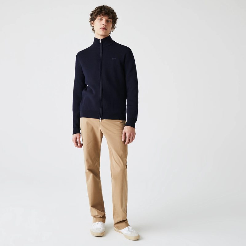 Мужской шерстяной свитер Lacoste на молнии 5