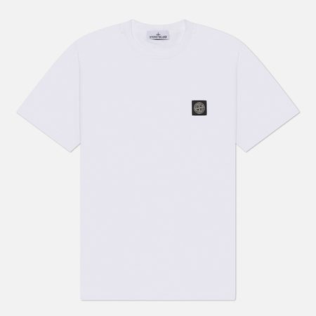 Мужская футболка Stone Island 60/2 Cotton Jersey Slim, цвет белый