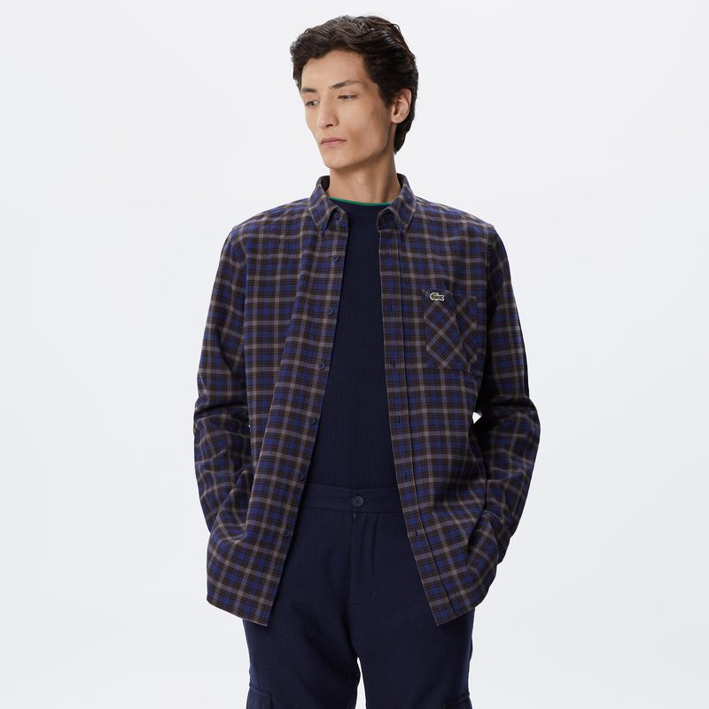 Мужская хлопковая рубашка Lacoste стандартного кроя