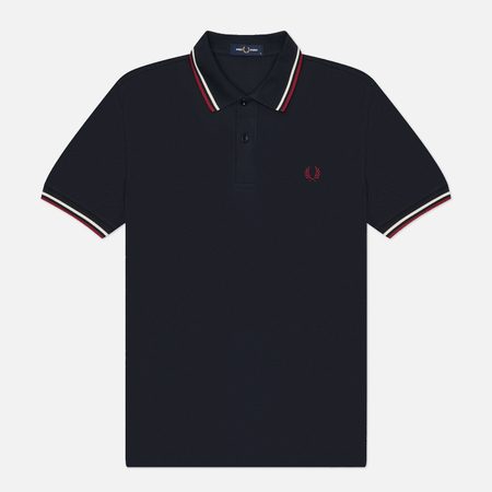 Мужское поло Fred Perry M3600 Twin Tipped, цвет синий