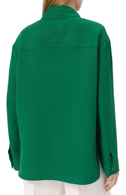 Рубашка из вискозы и льна Max Mara Studio 4