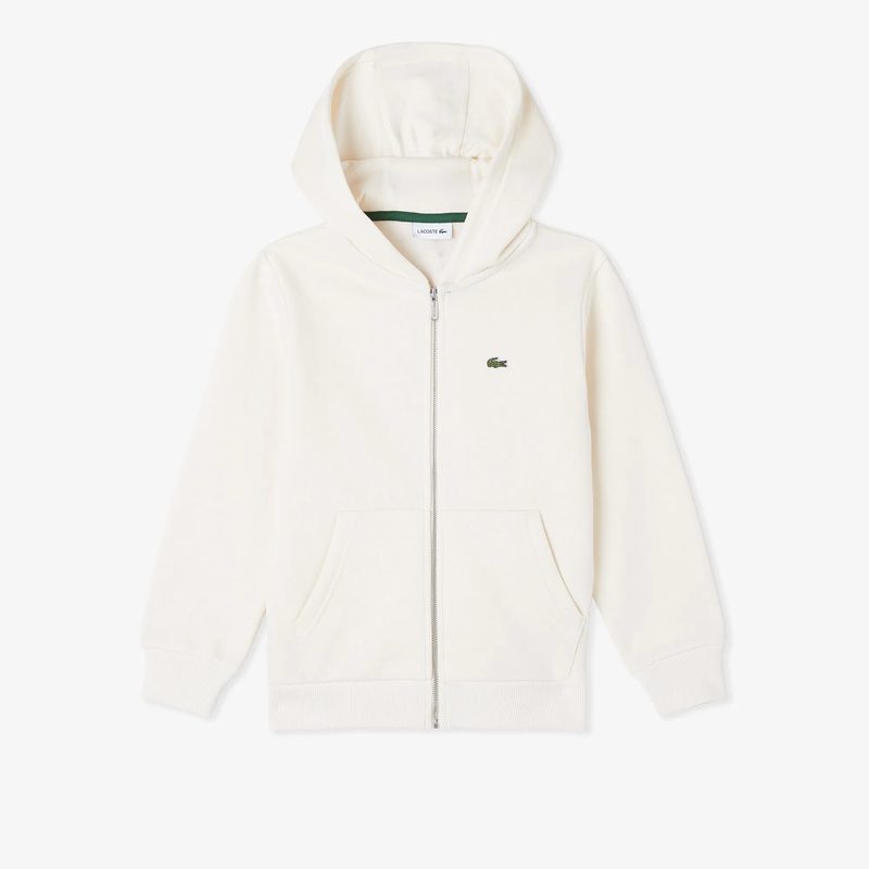 Детская флисовая толстовка Lacoste на молнии с капюшоном