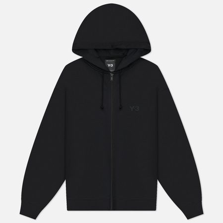 Мужская толстовка Y-3 Brushed Terry Full Zip Hoodie, цвет чёрный