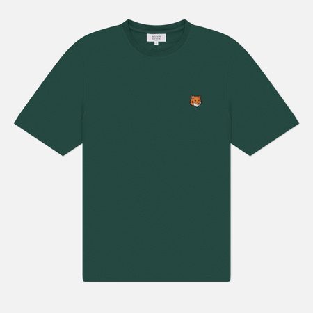 Мужская футболка Maison Kitsune Fox Head Regular, цвет зелёный