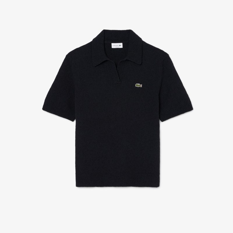 Мужское вязанное поло Lacoste классического кроя 4