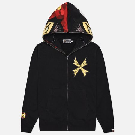 Мужская толстовка A Bathing Ape Bapeman-X Full Zip Hoodie, цвет чёрный