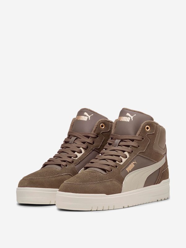 Кеды утепленные женские PUMA Shuffle Downtown Mid Wtr, Коричневый 2