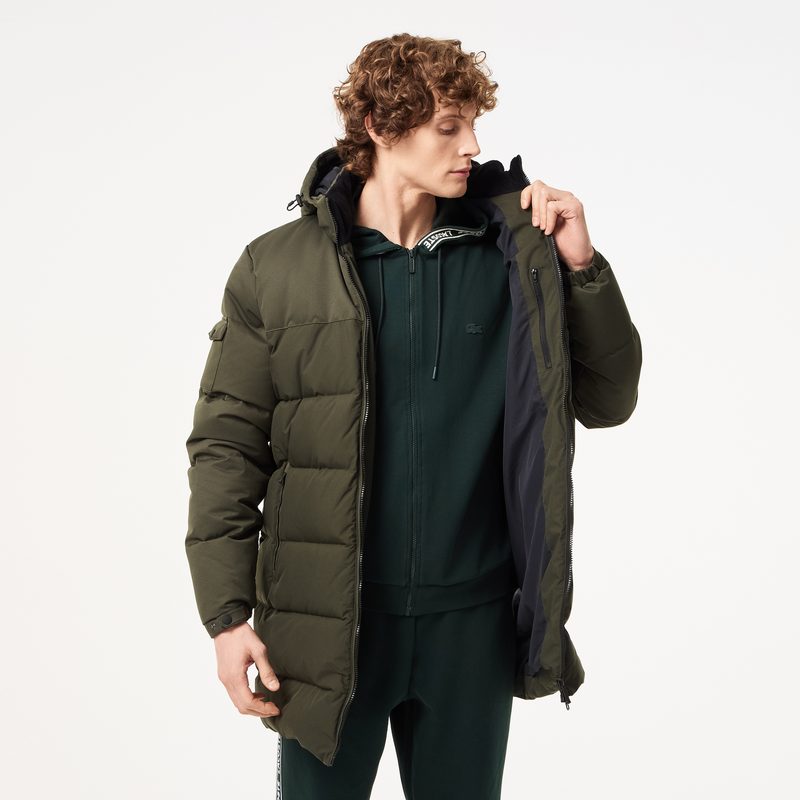 Мужской стёганый пуховик Lacoste с капюшоном 3