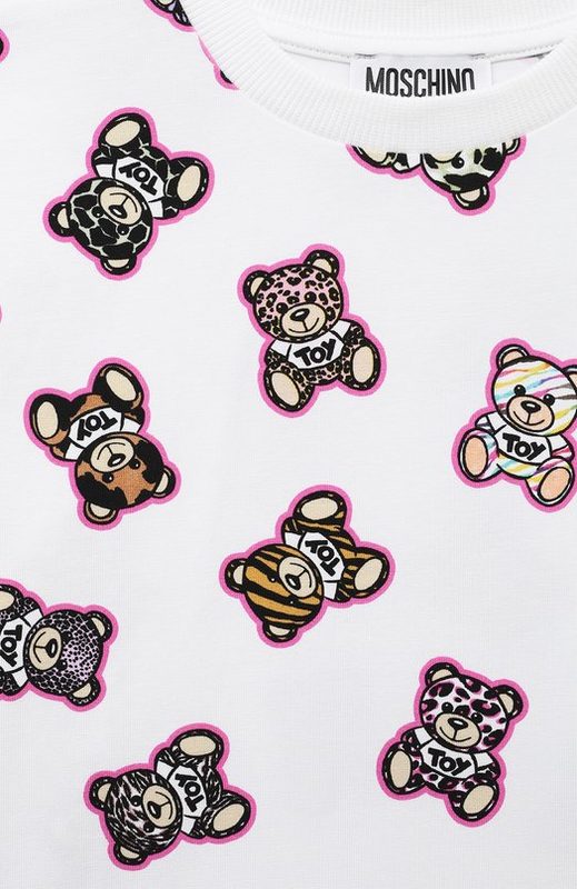 Хлопковая футболка Moschino 3