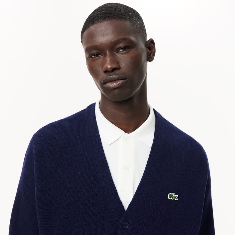 Мужской шерстяной кардиган Lacoste свободного кроя 3