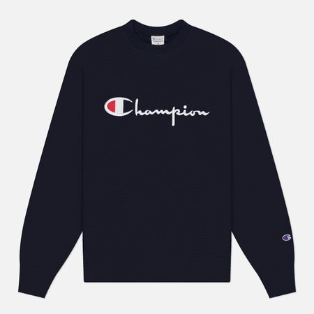 Мужская толстовка Champion Reverse Weave Pinnacle Crewneck Relax Fit, цвет синий