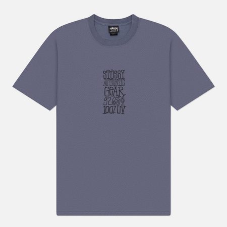 Мужская футболка Stussy Authentic Gear Pigment Dyed, цвет синий