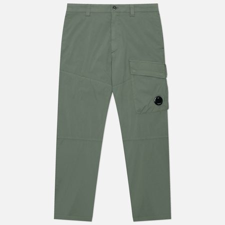 Мужские брюки C.P. Company 50 Fili Stretch Lens Cargo Regular Fit, цвет зелёный
