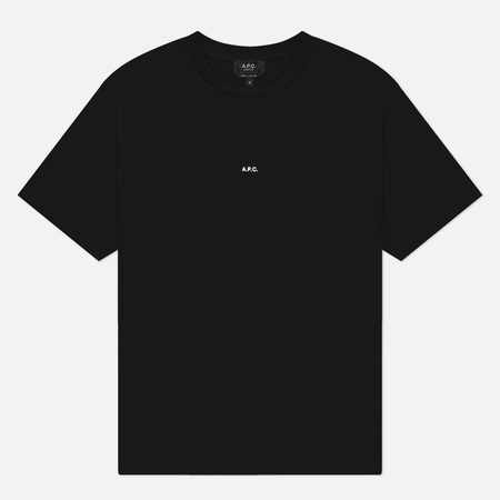 Мужская футболка A.P.C. Boxy Micro Logo GOTS, цвет чёрный