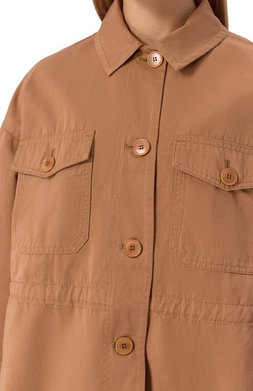 Куртка из хлопка и льна Weekend Max Mara 5