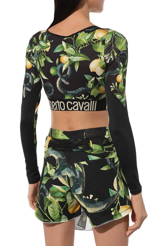 Хлопковый топ Roberto Cavalli 4