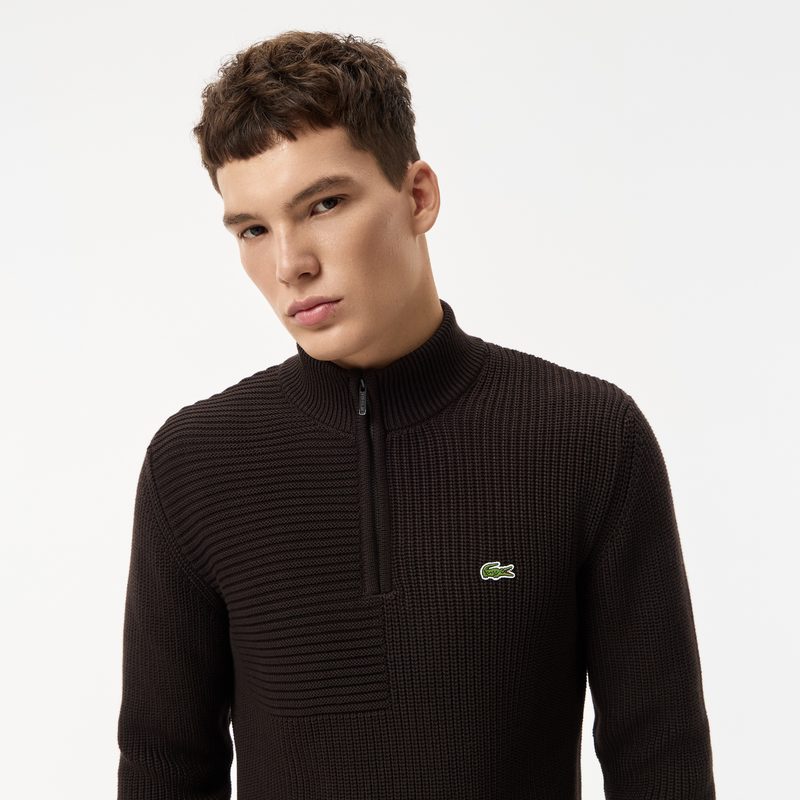 Мужской хлопковый свитер Lacoste на молнии 3