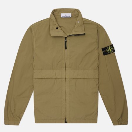 Мужская куртка ветровка Stone Island Nylon Smerigliato-TC, цвет оливковый
