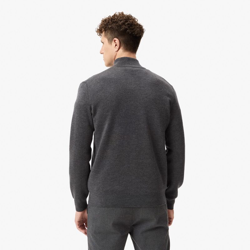 Мужской шерстяной свитер Lacoste на молнии 2