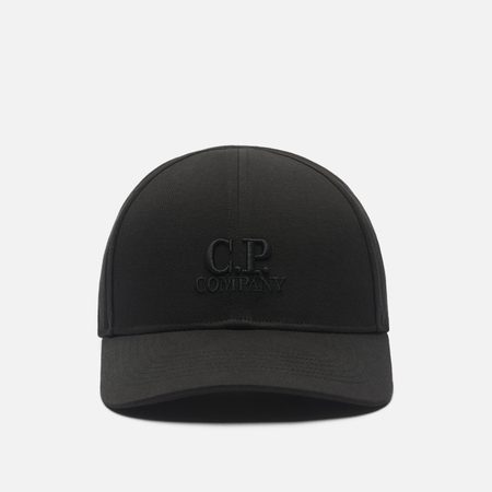 Кепка C.P. Company Gabardine Embroidered Logo Detail, цвет чёрный