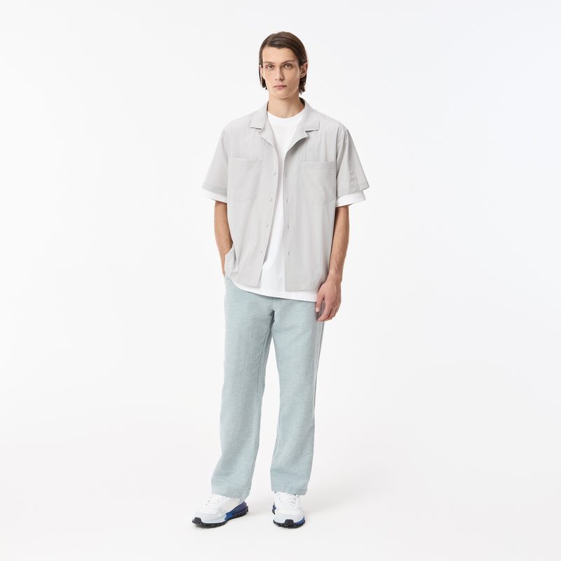 Мужская рубашка Lacoste свободного кроя с коротким рукавом 5