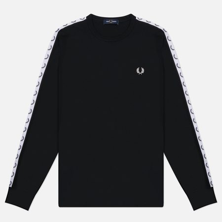 Мужской лонгслив Fred Perry Taped, цвет чёрный