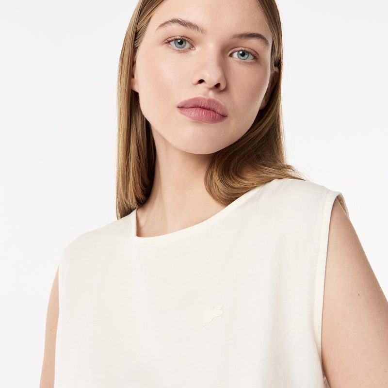 Женская лёгкая рубашка Lacoste из смеси льна 3