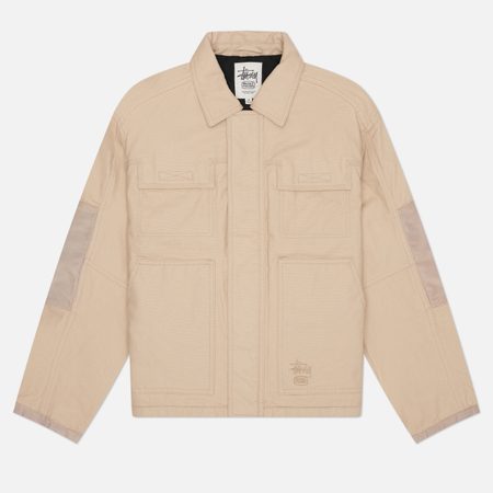 Мужская демисезонная куртка Stussy Utility Work, цвет бежевый