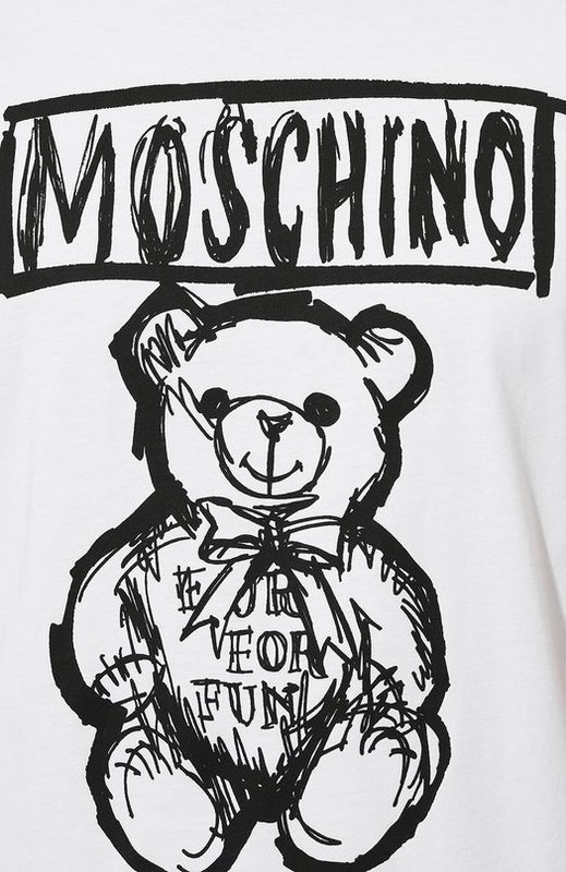 Хлопковая футболка Moschino 5