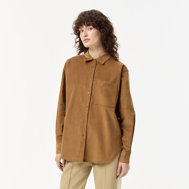 Женская рубашка Lacoste оверсайз 5