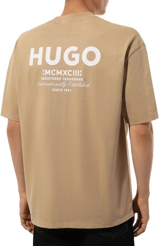 Хлопковая футболка HUGO Blue 4