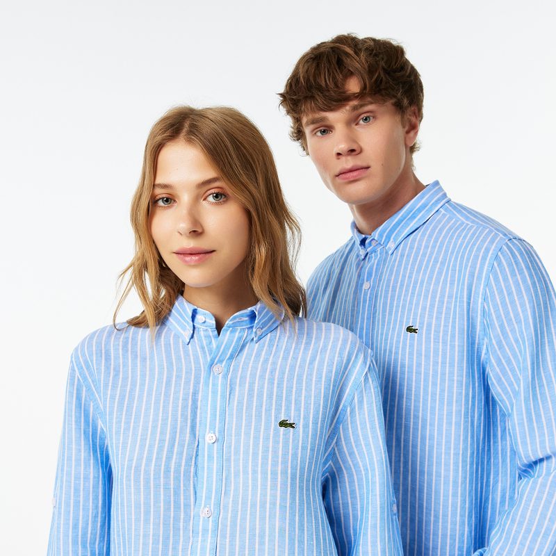 Рубашка Lacoste повседневного кроя унисекс из смеси льна 3
