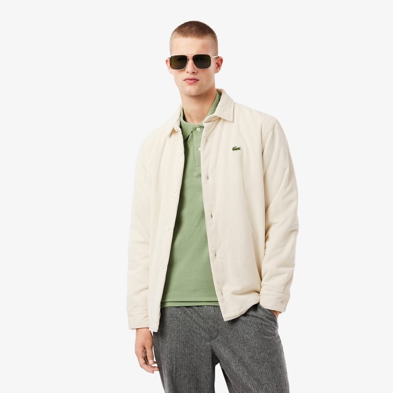 Мужская вельветовая утепленная рубашка Lacoste