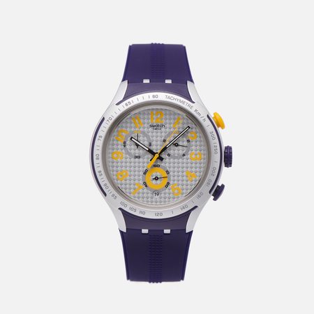 Наручные часы Swatch Yellow Pusher, цвет синий