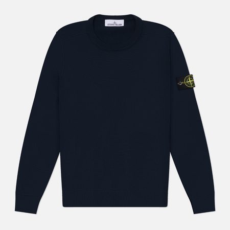 Мужской свитер Stone Island Soft Organic Cotton Crewneck, цвет синий