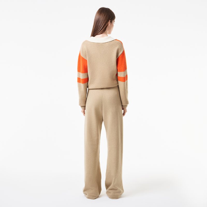 Женские шерстяные брюки Lacoste свободного кроя 2