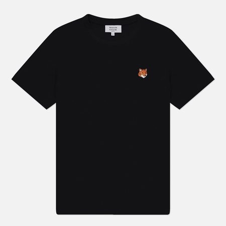 Мужская футболка Maison Kitsune Fox Head Regular, цвет чёрный