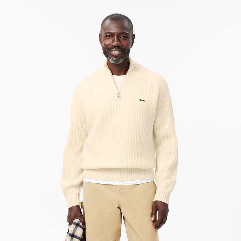 Мужской свитер Lacoste из овечьей шерсти на молнии