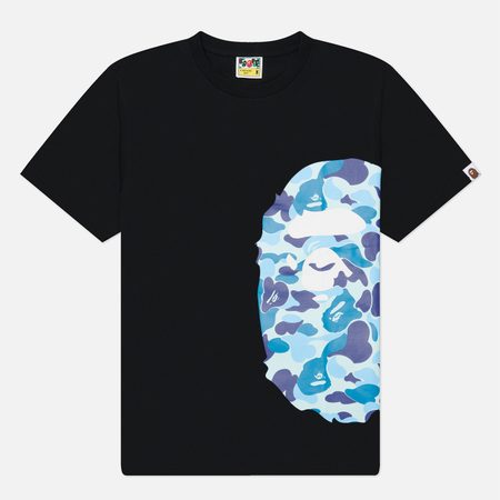 Мужская футболка A Bathing Ape ABC Camo Side Big Ape Head, цвет чёрный