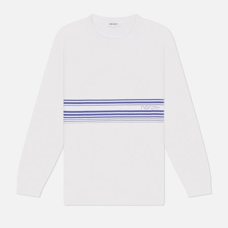 Мужской лонгслив Norse Projects Loften Nautical Stripe Print Heavy, цвет белый
