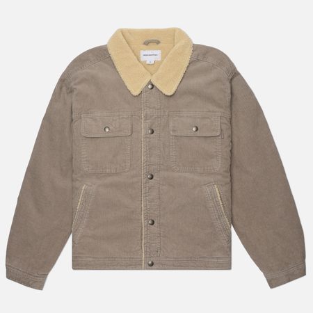Мужская демисезонная куртка thisisneverthat Sherpa Lined Corduroy Trucker, цвет серый