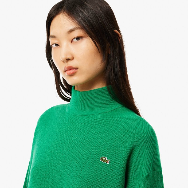 Женский шерстяной свитер Lacoste с высоким воротом 3
