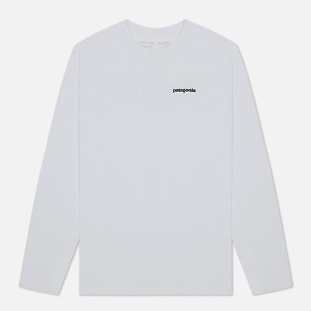 Мужской лонгслив Patagonia P-6 Logo Responsibili, цвет белый