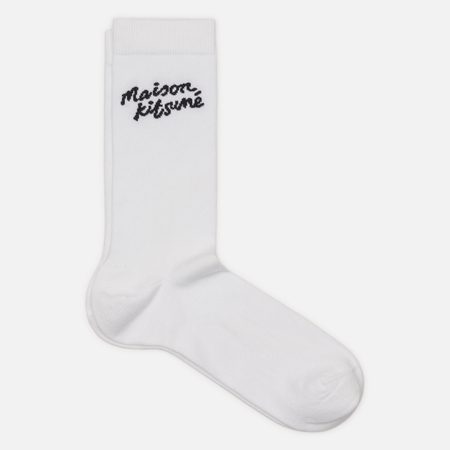 Носки Maison Kitsune Handwriting, цвет белый