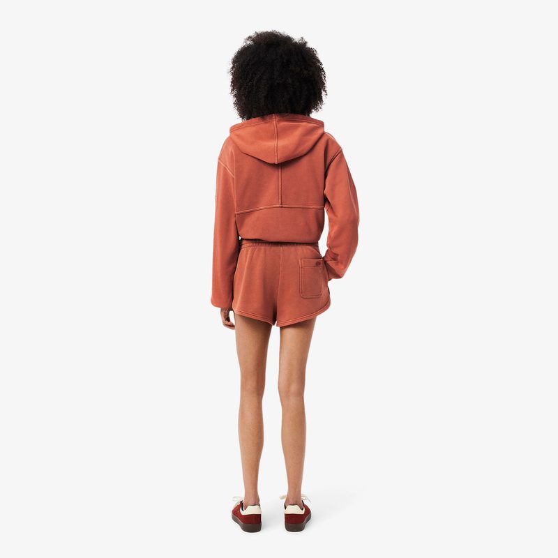 Короткие шорты Lacoste с эффектом стирки 2