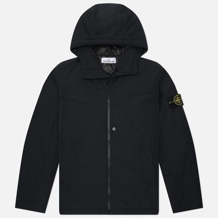 Мужская демисезонная куртка Stone Island Micro Twill Padded Hooded, цвет чёрный