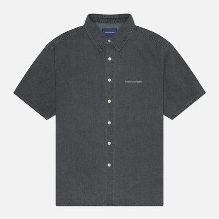 Мужская рубашка thisisneverthat Washed Denim Short Sleeve, цвет серый